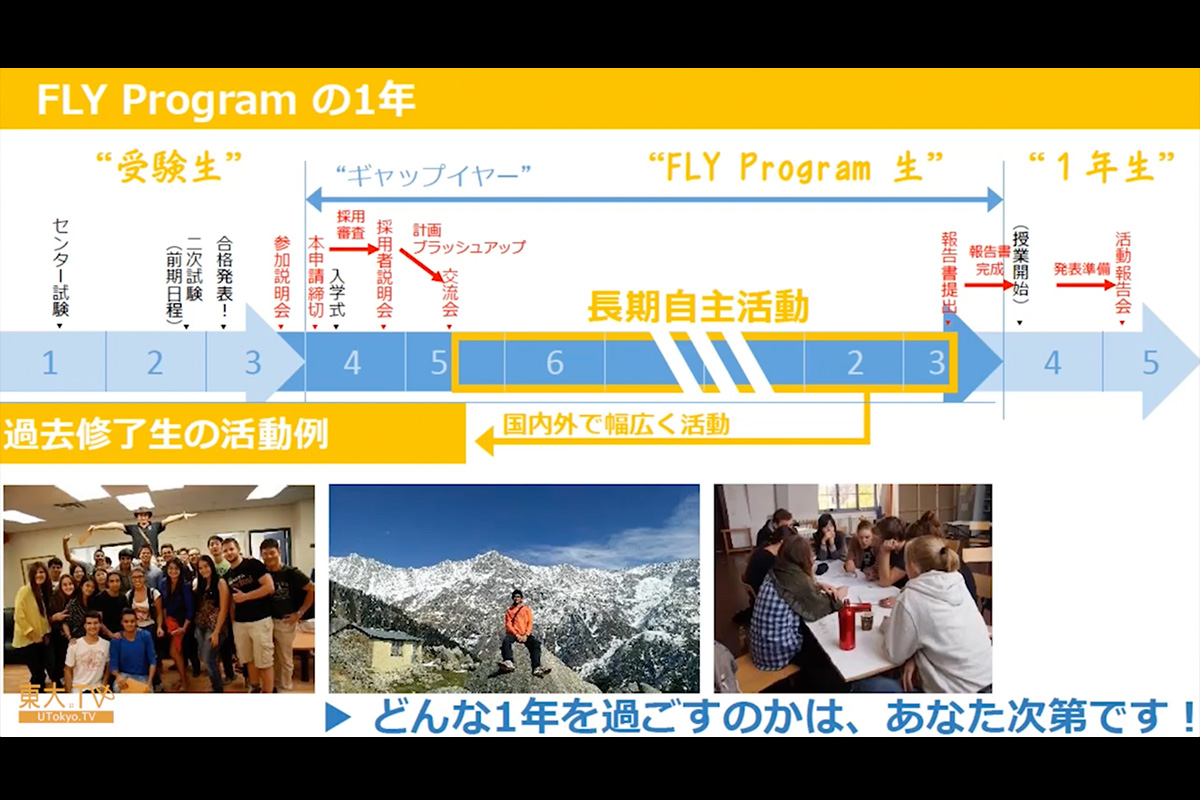 FLY Program（初年次長期自主活動プログラム）について